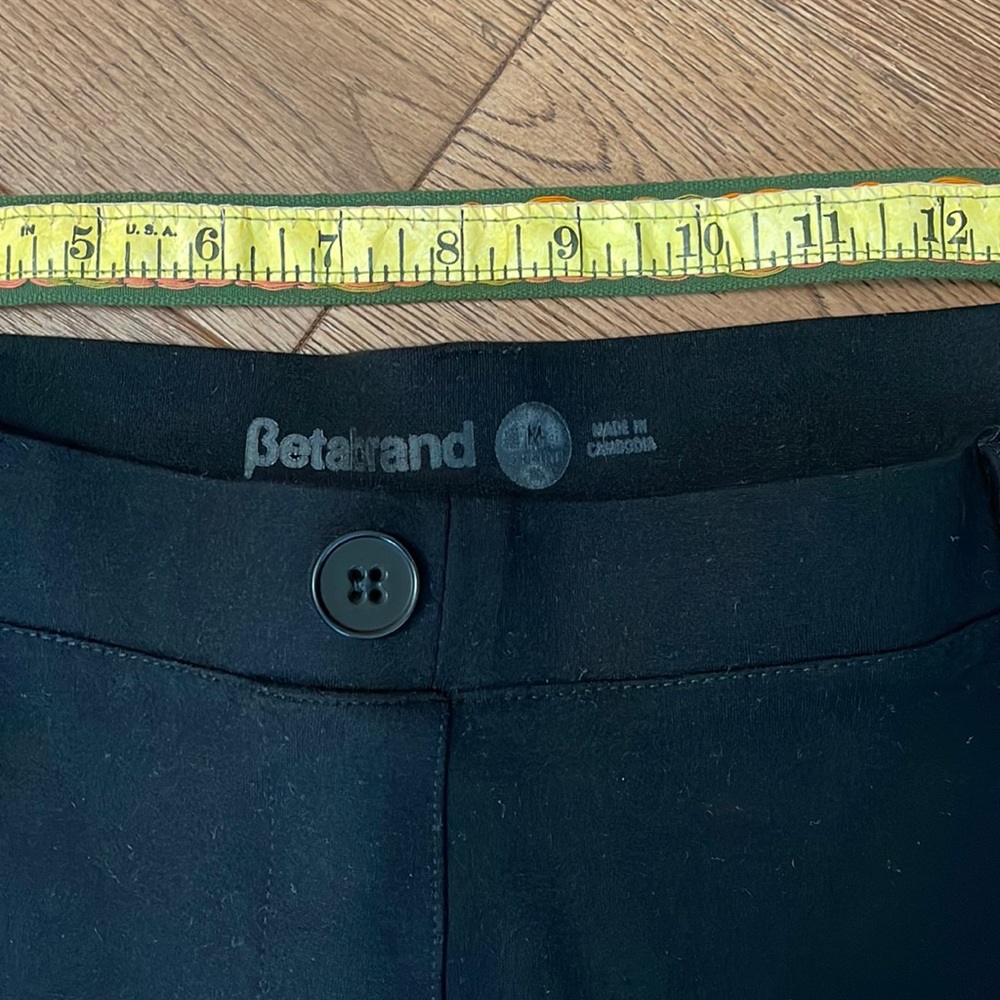 Betabrand black stretch pants Med